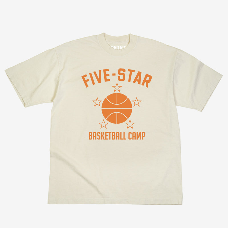 Five Star Basketball Camp Creme Heavy T