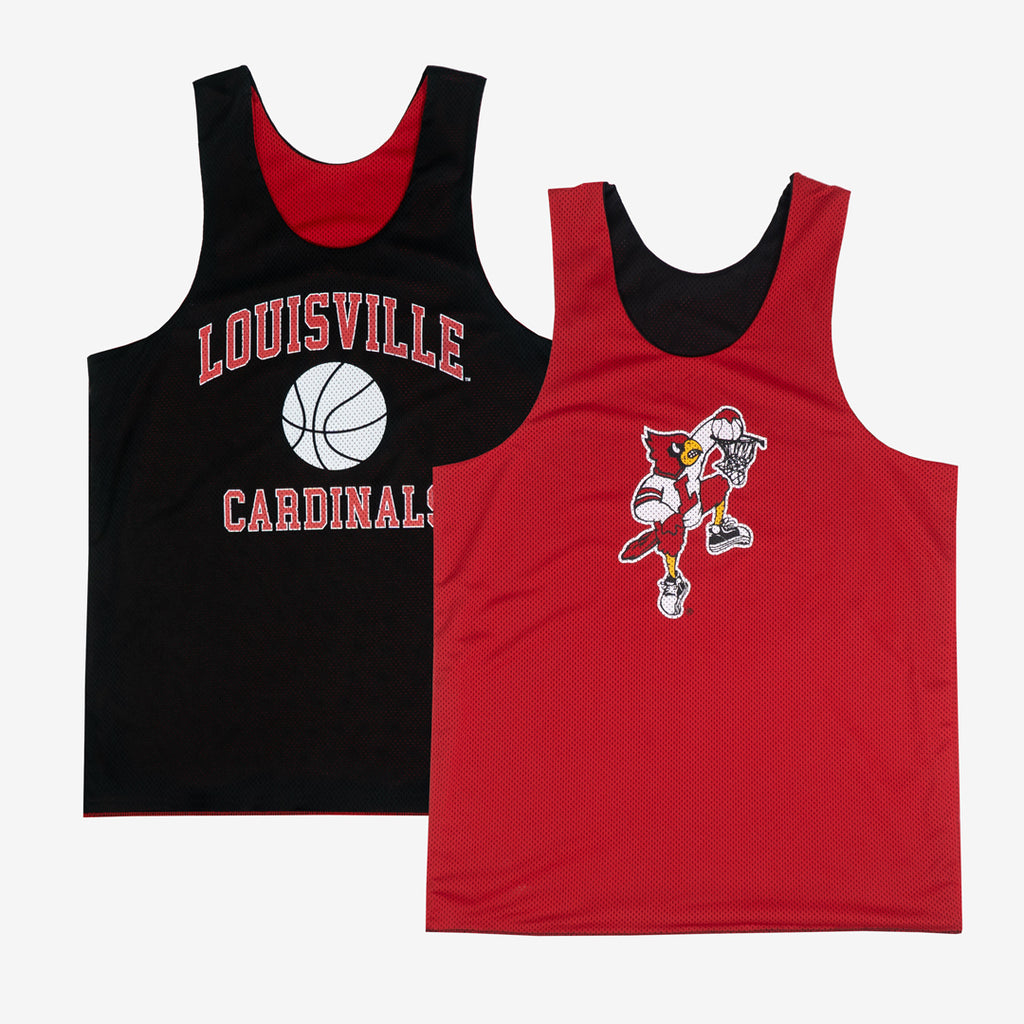 CustomCat Louisville Cardinals Vintage NCAA Basketball Crewneck Sweatshirt White / L