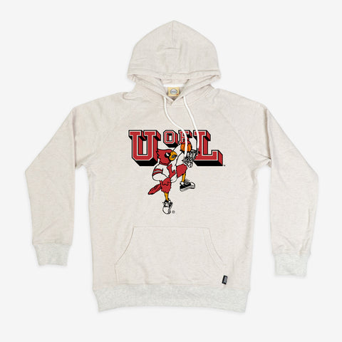 ShineOnCrazyVintage Vintage The Louisville Cardinals Basketball Team Hoodie Sweatshirt University of Louisville (NCAA) Pullover Size Large Distresses Hoodie